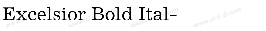 Excelsior Bold Ital字体转换